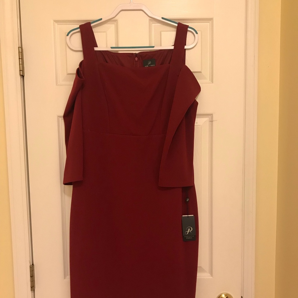 Adrianna Papell cold shoulder dress size 16